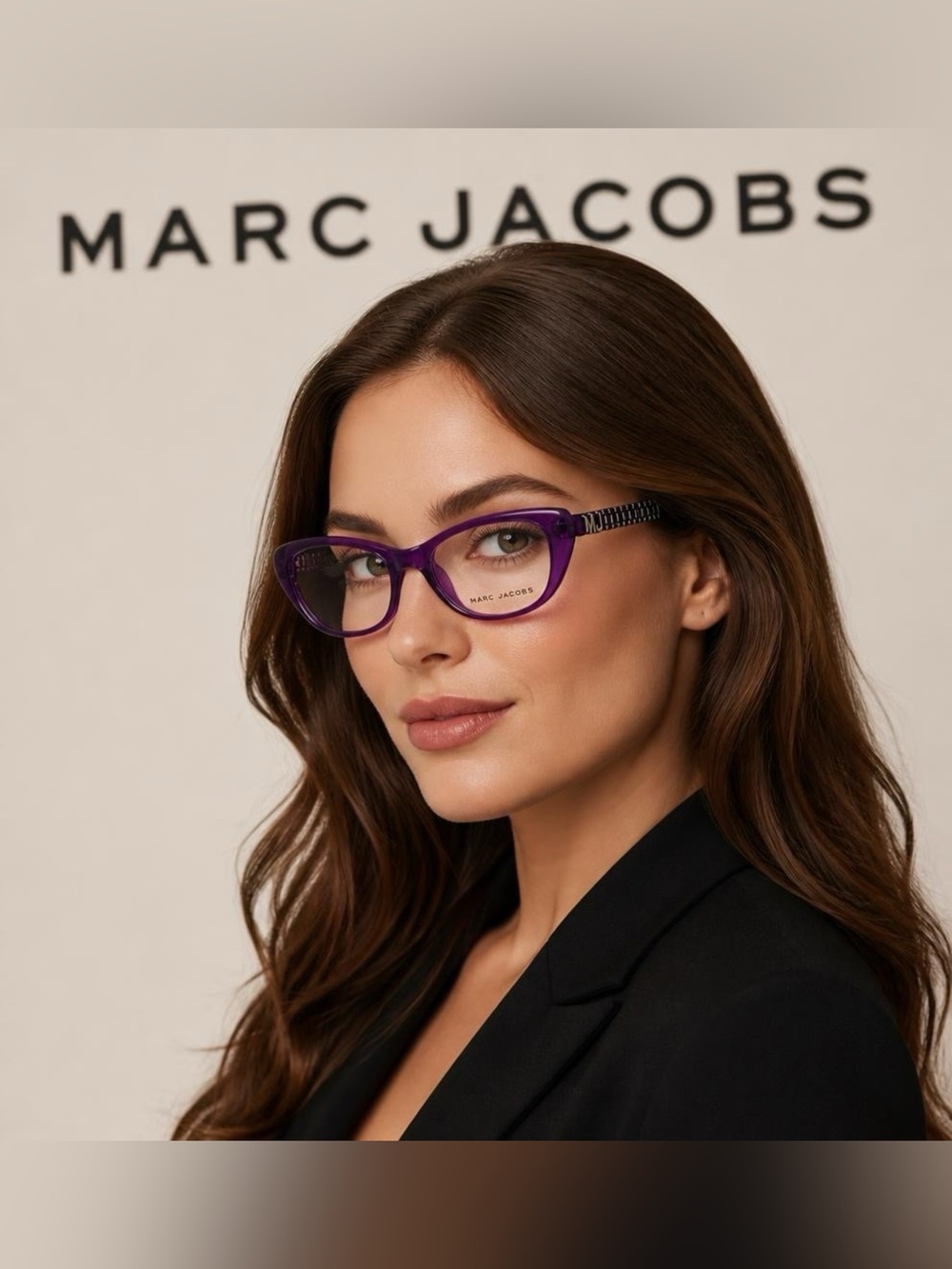 Marc Jacobs 569 Vibrant Purple Cat-Eye Optical Frames